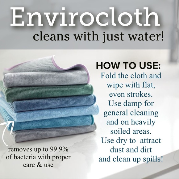 Norwex Basic Package, EnviroCloth & Window Cloth Set, Graphite & Amethyst NIP - Picture 3 of 5